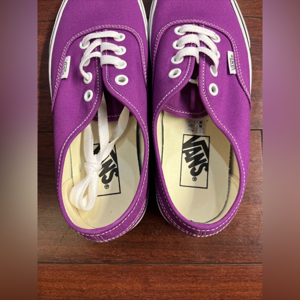 Womens 7.5 Vans Authentic Color Theory Willowherb Low Top Shoe Sneaker HALF BOX - Picture 4 of 16
